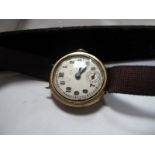 Rolex; A Vintage 9ct Gold Cased Ladies Wristwatch, the signed dial with Arabic numerals and