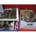 Arthur Price Wooden Handled "Friar" Cutlery, in original fitted box, further knives, tea kettle on