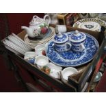 A Portmeirion 'Pomona' Teapot, six matching teacups, side plates and 18.5cm diameter dished