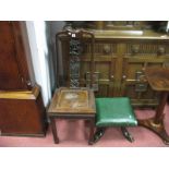 Chinese Hardwood Single Chair, with blind carved and pierced central splat, a stool on four