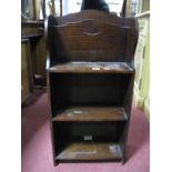 1920's Oak Freestanding Bookcase, with upper magazine compartment.