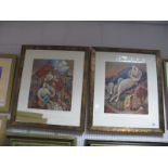 Two Jiri Borsky Limited Edition Prints, Lovers on a Hill 17 of 150 signed lower right, Dance Band 42