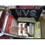 A Six Digit Number Plate 'WVS 493', die cast vehicles, Humber car badge and workshop manual, maps,