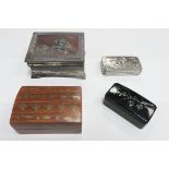 A James Dixon & Sons Cornish Pewter Snuff Box, of rounded rectangular form, the hinged lid