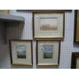 Anne Cherry (Worcestershire Artist 'Paradise Field' and 'Summer Dusk' Pair of Watercolours, 13 x 8.