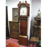 A Late XVIII Century Early XIX Century Oak Mahogany Thirty Hour white Dial Grandfather Clock (J.N.