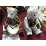 Royal Crown Derby Paperweight as Drummer Teddy, an exclusive Signature Edition of 1500, gold