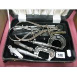 Moore & Wright Micrometers, Marples calipers, Rabone and Chesterman rules, Frohn and other