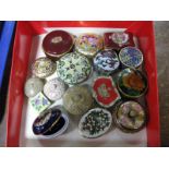 Trinket Boxes, to Include 'Tradition' Limoges, Chinese and enameled examples. (16)