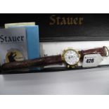 Stauer Graves; A Gent's Automatic Wristwatch, the signed dial with Roman numerals and four