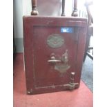 a Cast Iron Safe, with applied label 'Samuel Withers and Co., West Bromwich (with key), height