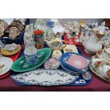 Parian Model of Queen Victoria, B & G Christmas plates, Royal Worcester 'Rose' fairy and other pin