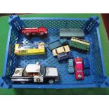 A Tinplate Friction Drive Police Car From Japan, Corgi No. 393 - Mercedes Benz, boxed. Plus other