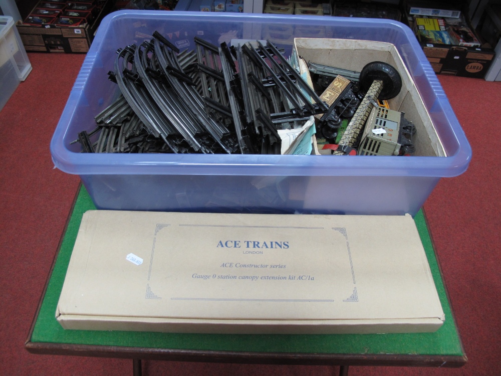 A Selection of O Gauge Tinplate Track, Rolling Stock and Accessories, by Hornby, Ace Trains and