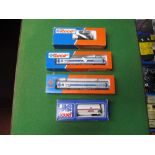 Four Items of HO Scale European Model Railway Rolling Stock by Roco and Jouef, all boxed, includes