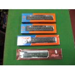 Four Liliput HO Scale DR Coaches. All boxed.