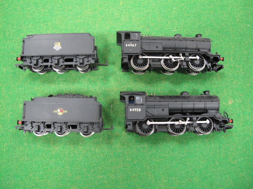 Two Bachmann "OO" Gauge 0-6-0 Locomotives and Tenders, R/No. 64967, R/No. 64958, both BR black
