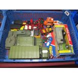 Fifteen Assorted Diecast Models of Military Vehicles, cars, trucks, etc, by Dinky Toys, matchbox and