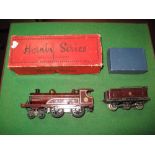 Hornby No. 2 'O' Gauge Tinplate Clockwork Model of LMS 0-4-0 Tender Locomotive, in good used