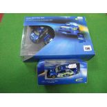 Three Subaru World Rally Team 'Prodrive' 1:43rd Scale Diecast Rally Cars, comprising of a cased