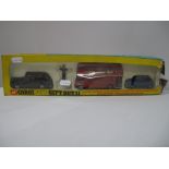 Original Corgi Toys Gift Set II, made up of London Taxi/Morris Mini and Routemaster Bus plus