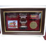 Matchbox "Models Of Yesteryear" Framed Cabinet Displaying Model of Preston Tramcar, in London