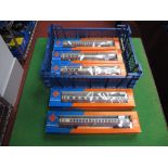 Five Boxed Roco "HO" Gauge Outline German "DB" Eight Wheeled Coaches, including #4271 1st Class