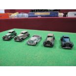 Five Mid XX Century Dinky 36 Series And Other Cars, all playworn.