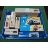 Eight Corgi Diecast Bus Company Vehicles, all boxed, includes #97187 AEC Regal - Hanson of