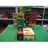 Nine 1:43rd and 1:64th Scale Diecast Vehicles by Vanguards, all boxed in eight packs, including #