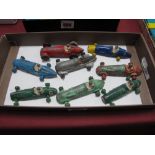 A Quantity of 1950's Dinky Racing Cars, all playworn.