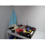 An Assortment of Models, including kit built boats, radio controlled vehicles and an unusual