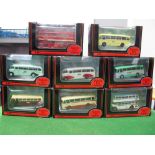 Eight Boxed EFE 1:76th Scale Diecast Model Buses, including #20704 A.E.C. Windover - Sheffield