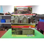 Three Boxed Hornby "OO" Scale 'Skaledale' Lineside Buildings and Footbridge, comprising #R9841