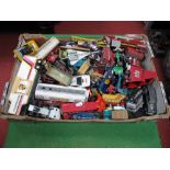 A Quantity of Original Diecast Vehicles By Dinky, Corgi, Matchbox and Others, all playworn.