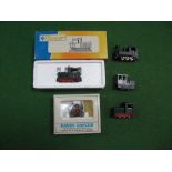 Four Narrow Gauge "HOe" locomotives by Roco, Egger-Bahn, including boxed Roco #33205 Industrial