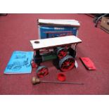 A Boxed Mamod Live Steam TEIA Model Traction Engine, Green / Black Body Work, cream roof, burner,