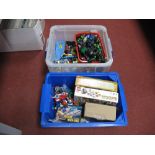 A Quantity of Playworn Loose Lego Pieces, plus other oddments including loose K'nex pieces, Geomag.