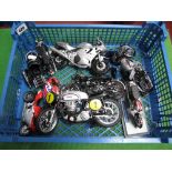 Eight Assorted motor Cycle Models by Various Manufactures, includes B.S.A 650 with Sheffield