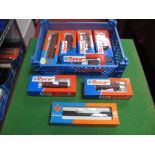 Eight "HO" Scale Freight Wagons In DB and DR Livery, all boxed, by Roco and others