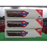 Three Boxed Liliput "HO" Scale Outline German Dining Cars, #83608 DSG Speisewagen.