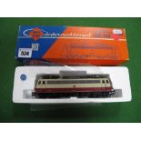 A Boxed Roco "HO" Gauge #4138 Outline German Type BR 112 Tee Express Locomotive, DB wine red/beige