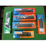 Six "HO" Scale Coaches By Roco and Sachsen - DB livery, all boxed.