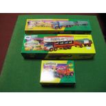 Three Corgi Diecast 1:50th Scale Showman's Trucks, all boxed, includes #14101 Foden S21 and Trailer,