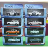 Eight 1:43rd Scale Diecast Police Cars by Vanguards, all boxed, includes #VA10301 Ford Cortina Mk II