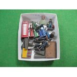 A Quantity of Both Pre and Post War Hornby, Dinky Accessories, including figures, telephone box, all