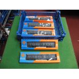 Five "HO" Scale Coaches By Roco and Others, DB Livery, all boxed.