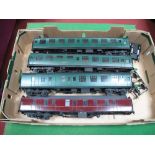 Four 'O' Gauge Coaches by Lima and Other Manufacturers, including Corridor/Guards Guard R/No.