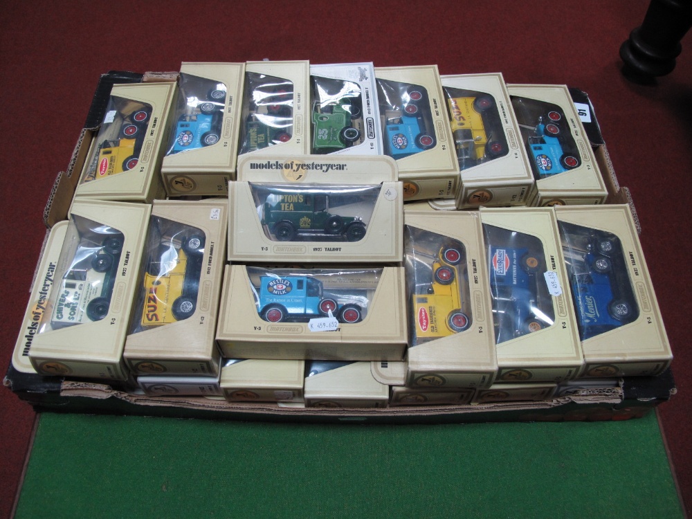 Twenty-Eight Boxed Matchbox 'Models of Yesteryear' Diecast Vehicles, including #Y-5 1927 Talbot '