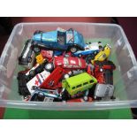 A Box of Assorted Diecast model Vehicles By Various manufacturers, unboxed and playworn.